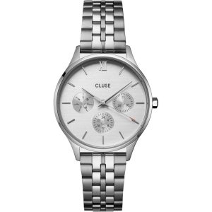 CLUSE Minuit Multifunction Steel Full Silver Colour CW10703